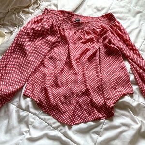Red/Pink blouse by Express; Size Medium